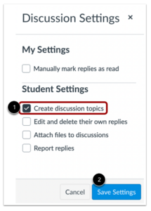 Discussion Settings