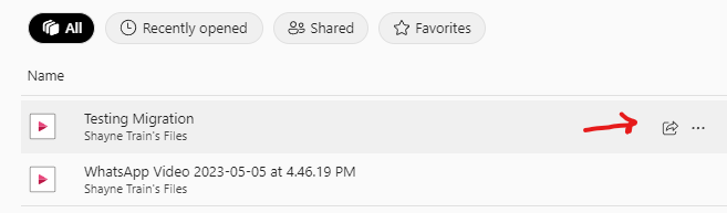 Share icon beside file name