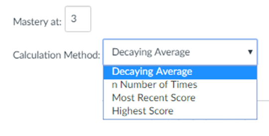 Choose Calculation Method