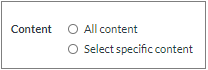 Select All or Specific content